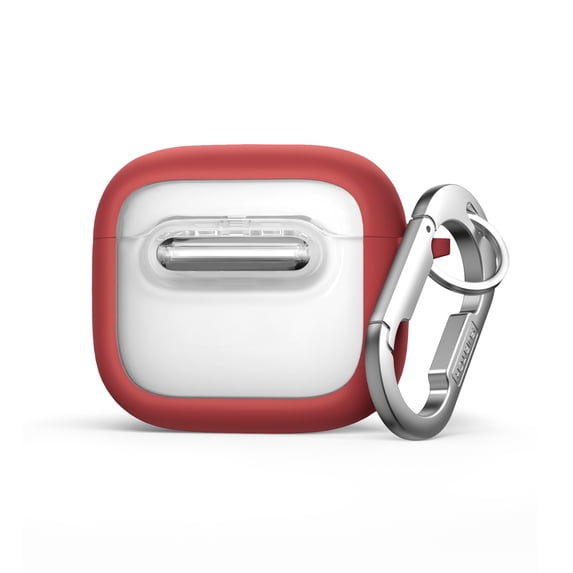 Suritch Case for AirPods 5/4 Generetion Wireless Earbuds Compatible with MagSafe Charging, with Secure Lock, Carabiner and Cleaning Kit, Red