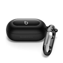 SURITCH Protective Cover Case for Beats Solo Buds 2024 Earbuds, with Magnetic Lok & Carabiner & Keyring & Cleaning Kit, Black