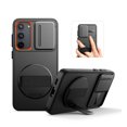 thumbnail image 1 of Suritch Phone Case for Samsung Galaxy S23 Plus with 360° Rotatable Hand Strap Grip, Invisible Kickstand and Slide Camera Cover, Rugged Shockproof Protective Cover, Black, 1 of 8