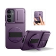 thumbnail image 1 of Suritch Phone Case for Samsung Galaxy S25 Plus with 360° Rotatable Hand Strap Grip, Invisible Kickstand and Slide Camera Cover, Rugged Shockproof Protective Cover, Purple, 1 of 9
