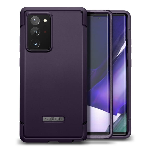 Suritch Cell Phone Case for Samsung Galaxy Note 20 Ultra, with Screen Protector, Shockproof Rugged Protective Cover,Deep Purple