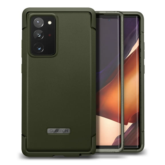 Suritch Cell Phone Case for Samsung Galaxy Note 20 Ultra, with Screen Protector, Shockproof Rugged Protective Cover,Deep Green
