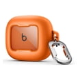 thumbnail image 1 of SURITCH for Beats Powerbeats Fit Case, Magnetic Locking, Shockproof Bumper Protective Cover with Carabiner, Keyring and Cleaner Kit, Orange, 1 of 8
