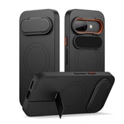 SURITCH for Google Pixel 9a Phone Case, Magnetic Shockproof Protective Cover with Camera Cover and Adjustable Metal Kick
