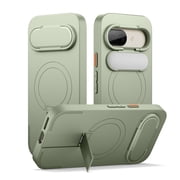 SURITCH for Google Pixel 9a Phone Case, Magnetic Shockproof Protective Cover with Camera Cover and Adjustable Metal Kick