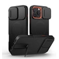 thumbnail image 1 of SURITCH for iPhone 16 Pro Max Case with Magnetic Camera Slide Cover and Adjustable Kickstand, Compatible with MagSafe, Shockproof Bumper Slim Protective Cover, Black, 1 of 8