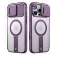thumbnail image 1 of SURITCH for iPhone 16 Pro Max Case with Stand, Compatible with Magsafe, with Camera Cover and Camera Control Button Protection, Rugged Shockproof Slim Magnetic Protective Covers, Translucent Purple, 1 of 10