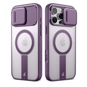 SURITCH for iPhone 16 Pro Max Case with Stand, Compatible with Magsafe, with Camera Cover and Camera Control Button Protection, Rugged Shockproof Slim Magnetic 
