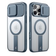 SURITCH for iPhone 16 Pro Max Case with Stand, Compatible with Magsafe, with Camera Cover and Camera Control Button Protection, Rugged Shockproof Slim Magnetic 
