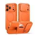 thumbnail image 1 of SURITCH for iPhone 17 Pro Max Case with Camera Control Cover, Camera Cover and Adjustable Kickstand, Compatible with MagSafe, Shockproof Bumper Protective Cases, Orange, 1 of 11