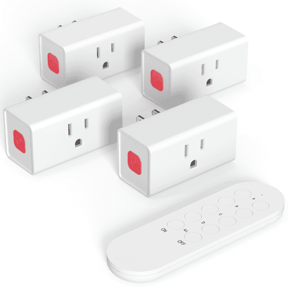 SURNICE Pro Long Range Remote Control Outlet - 3-Outlet Wireless Power Strip with 260ft RF Signal, 15A/1800W Heavy Duty, FCC Certified for Smart Home/Office