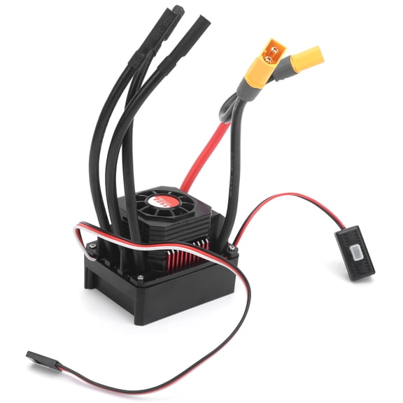 SURPASS-HOBBY 150A Waterproof Electronic Speed Controller ESC with XT60 Plug for 1/10 and 1/8 Scale RC Cars, Sensorless Brushless Motor Control, Red/Black, High Current 720A Burst