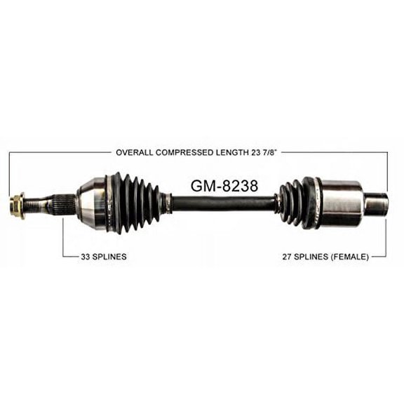 SURTRAK AXLE Fits select: 2009-2017 CHEVROLET TRAVERSE, 2007-2017 GMC ACADIA
