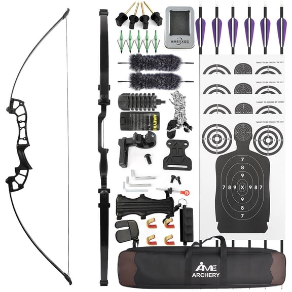 SURWOLF Archery Straight Bow 40/50lbs Magnesium-Aluminium Alloy Riser Target Training