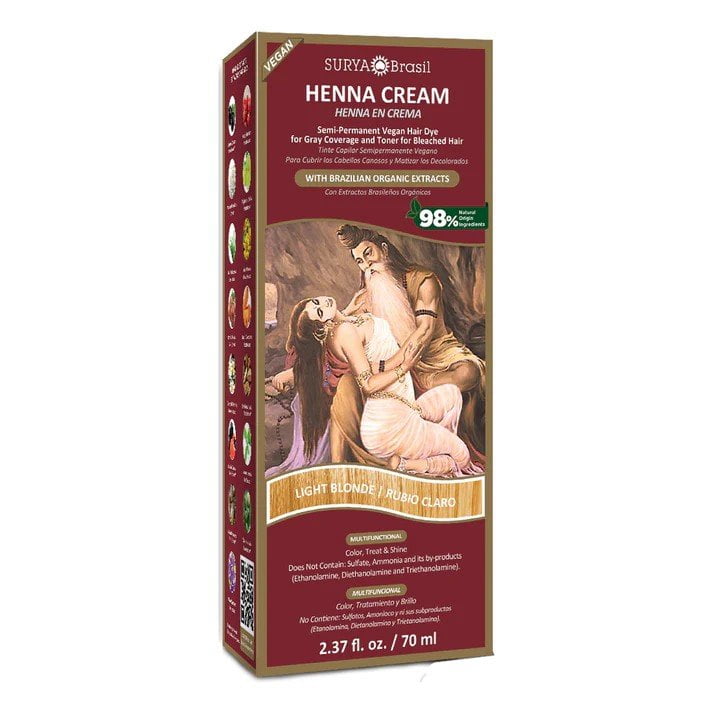 SURYA BRASIL HENNA CREAM HAIR COLOR LIGHT BLONDE 70ML