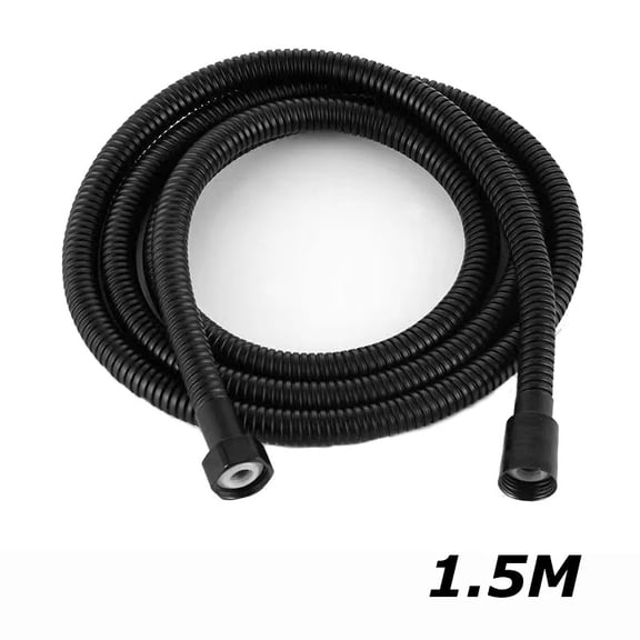 SUS 304 1.5/2M Black/silver Flexible Shower Hose Long Bathroom Shower Pipe Extension Water Pipe Pull Pipe Bathroom Accessories