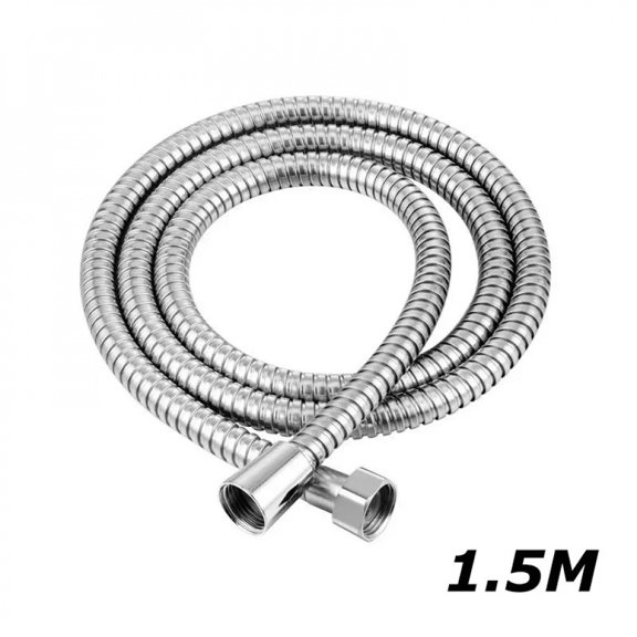 SUS 304 1.5/2M Black/silver Flexible Shower Hose Long Bathroom Shower Pipe Extension Water Pipe Pull Pipe Bathroom Accessories