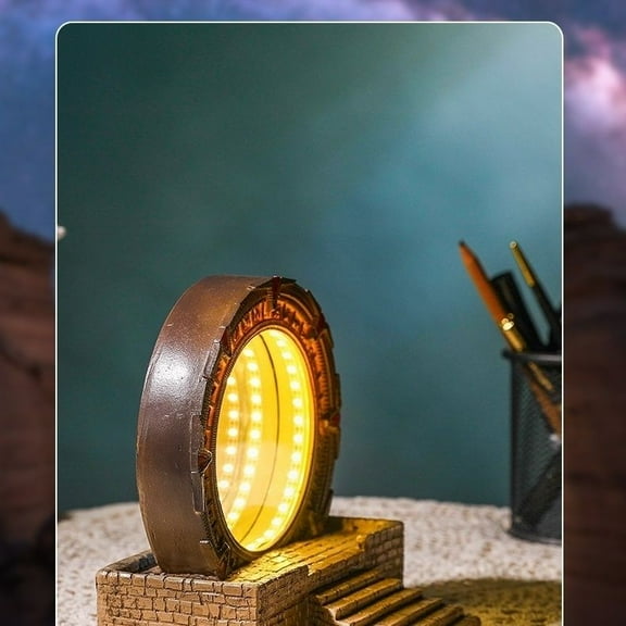 SUSAMMAISON Atlantis Creative Stargate Resin Decorations Atmosphere Led Small Night Lamp Birthday Gift