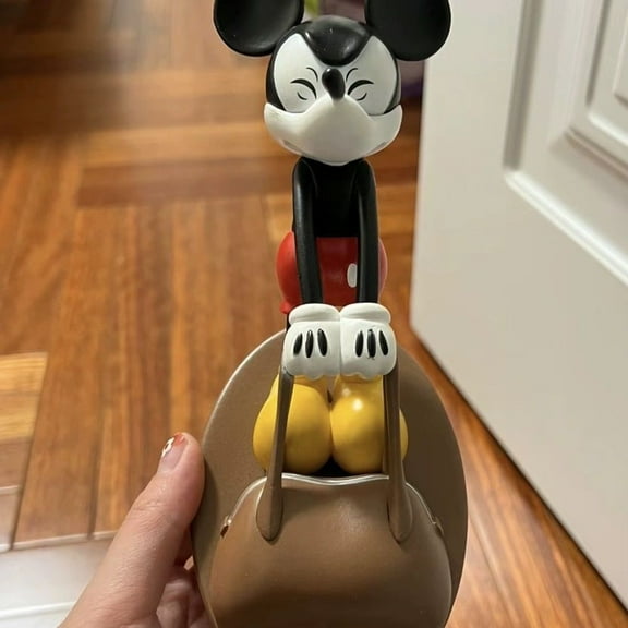 SUSANMAISON Villain Cute And Creative Mickey Donald Duck Woody Door Stop Cartoon Ins Style No-Punch Door Door Decoration