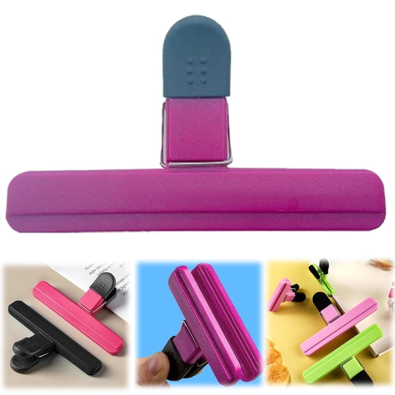 SUSHANG 1 Pack Heavy Duty Plastic Sealing Clip for Food Storage Reusable Snack Tea Potato Chip Bag Clips Keep Food Fresh Airtight Seal for Chips Pet Food Vegetables Bags Kitchen Pantry Organization