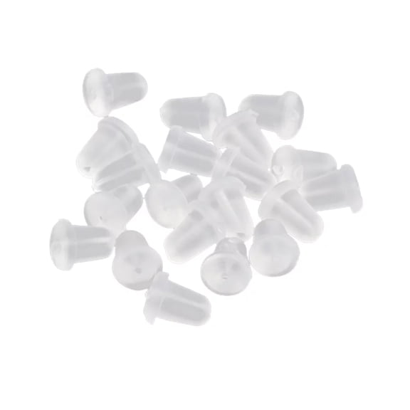 SUSHANG 1000Pc Ear Caps Irfora Clear Earring Backs Silicone Bullet Earring Clutch Earrings Jewelry Accessories About 1000 Pcs