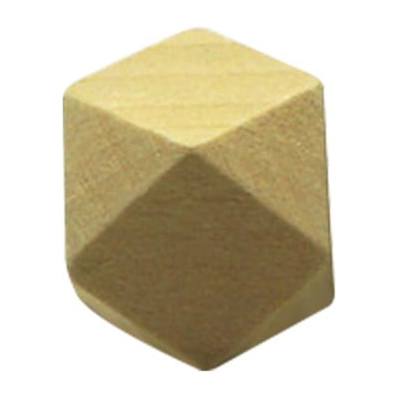 SUSHANG 100PC Wood Color Beaded Octagonal Beads Jewellery Beads 14Mm Diameter Craft Wooden Beads Accessories Wooden Diy for Home Diy