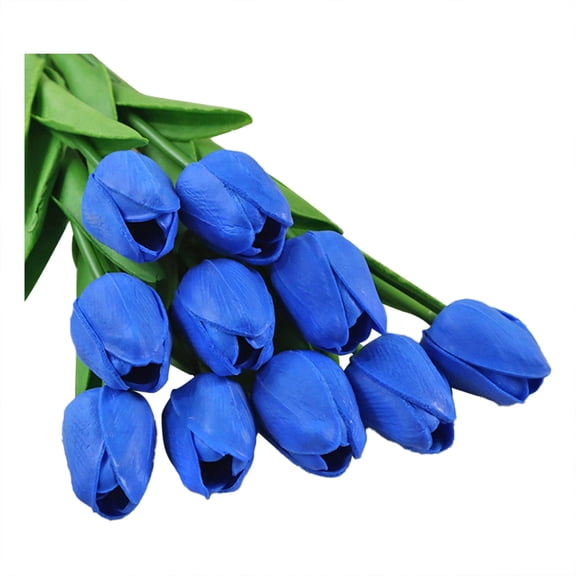 SUSHANG 10Pc Tulip Artificial Flowers Pu Simulation Feel Flower Home Decoration Decoration Wedding Photography Props Flowers
