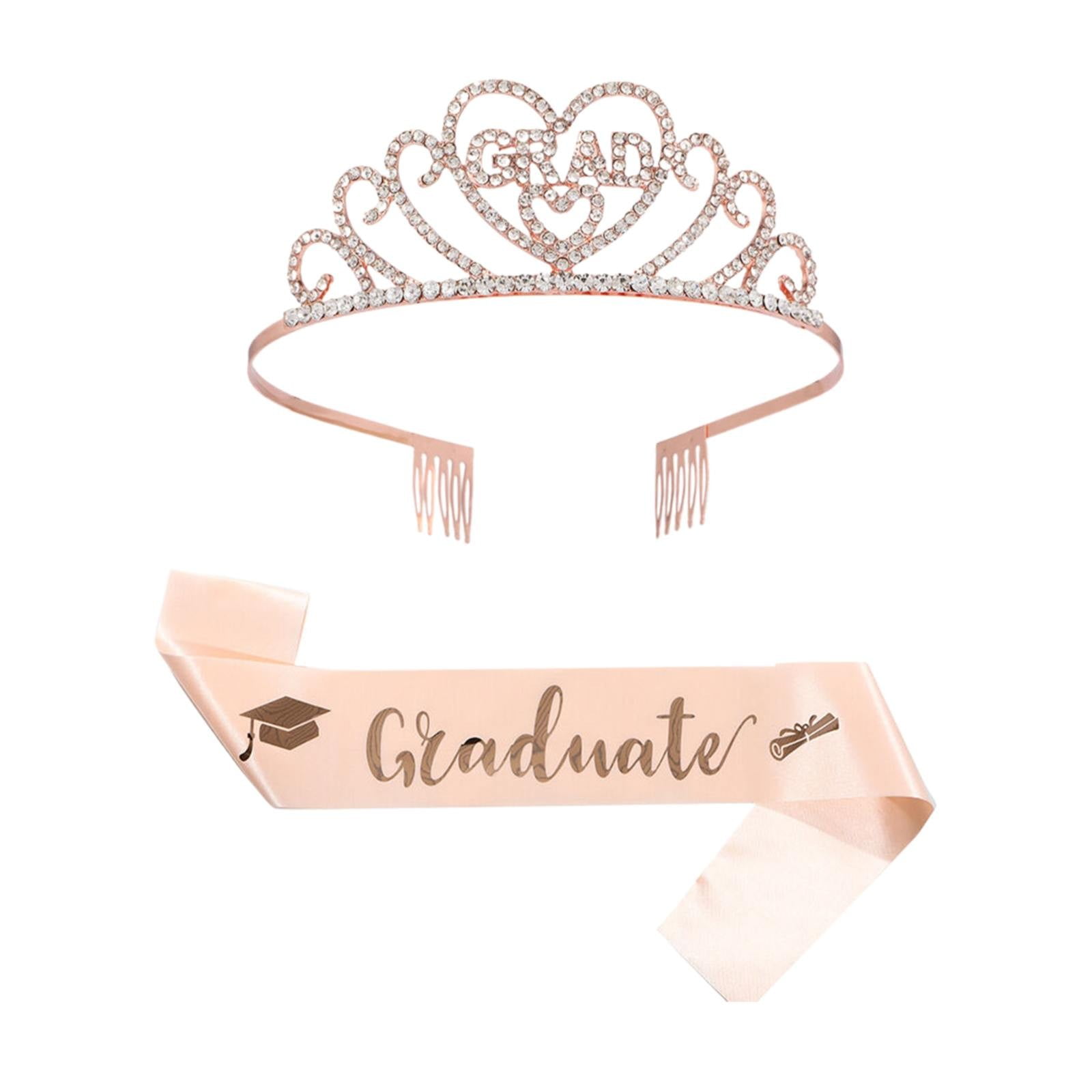 SUSHANG 2024 Graduation Party Supplies Kits Glittered Metal Graduation ...