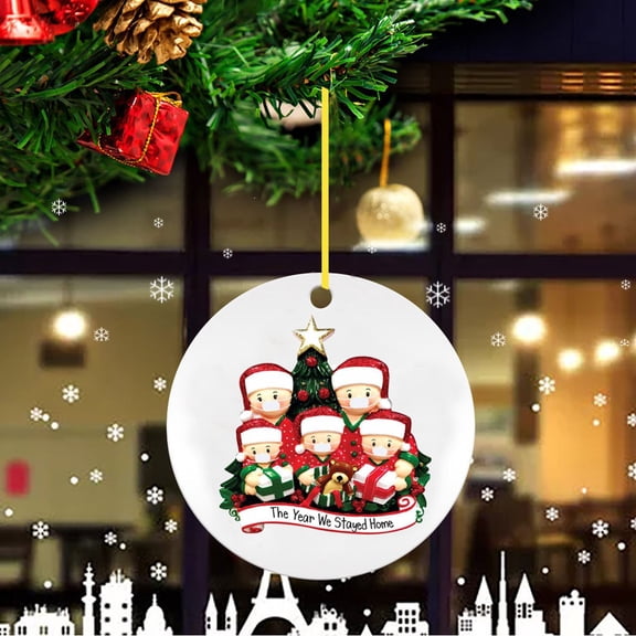 SUSHANG 2024 Personalized Faceless Man Christmas Ornament Lighted Pendant Memory Keepsake for Tree Decor Unique Customizable Ornament with Lanyard Holiday Decoration for Family Friends Remembrance