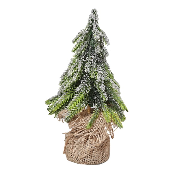 SUSHANG 20cm Plush Miniature Christmas Tree Desktop Decor - Soft DIY Tabletop Tree for Bedroom and Living Room Styling, Festive Holiday Prop with Ornament Accents