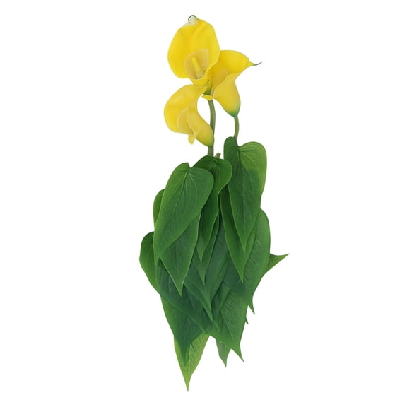 SUSHANG 21 Calla Lilies Artificial Flowers Bridal Decoration Home 1Pc Real Latex Wedding Artificial Flower Bouquet Artificial Flowers