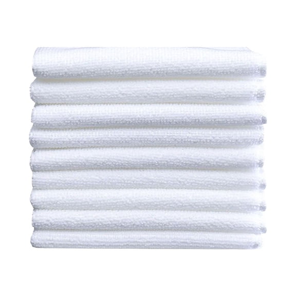 SUSHANG 24 Pack White Bar Mop Kitchen Towels Cotton Multi-Purpose for Home and Bar Cleaning (White)