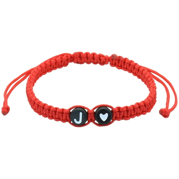 SUSHANG 26 Letters Hand Woven Bracelet Bracelets for Women Men Teen Gifts A Z Bracelets Braided Handmade 26 Initial Bracelet Heart Letter Woven Bracelet Mother'S Day Christmas Gifts