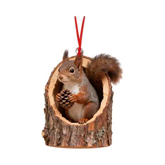 SUSHANG 2D Acrylic Animal Christmas Ornament Set, Forest-Themed Hanging Decorations for Xmas Tree, Holiday Home & Festival Party Decoration for Animal Lovers