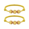 thumbnail image 1 of SUSHANG 2PC Softball Sports Bracelet Softball Bracelet Party Yellow Softball Beads Friendship Bracelet Beaded Bracelet Softball Gifts Girls Boys Teen Sports Birthday Party Softball Gifts Team, 1 of 8