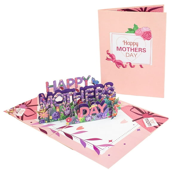 SUSHANG 3D Pop-Up Mother's Day, Mothers Day Pop Up Cards, Happy Mother's Day, 3D Greeting Cards, Gift for Mom, Godmother, Stepmom, Sister, Mother in law, Wife, 5x7