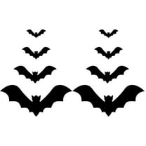 SUSHANG Â3D Realistic Bat Wall Stickers Decals for Halloween Indoor Outdoor Decor - Self-Adhesive Removable Vinyl Clings for Window Door Mirror and Glass Decoration
