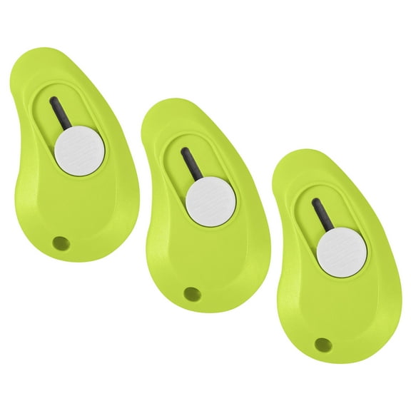 SUSHANG 3PC Telescopic Utility Knife Egg Shaped Utility Retractable Portable Mini for Wrapping Envelopes Letterbox Cutter with Keychain Holes 3Pack