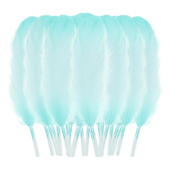 SUSHANG 50 Colored Goose Feathers Decoration for Wedding Clothing Stick Cat Colourful Diy for Hair Party Home Flower PC Decoration Plumage Craft 50 Plumage Middle Floating Plume