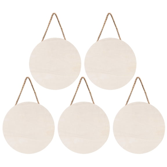 SUSHANG 5PC Round Wood Chips Unfinished for Diy Craft Round Chips Wood Decoration Wooden Wedding and Painting Home Diy