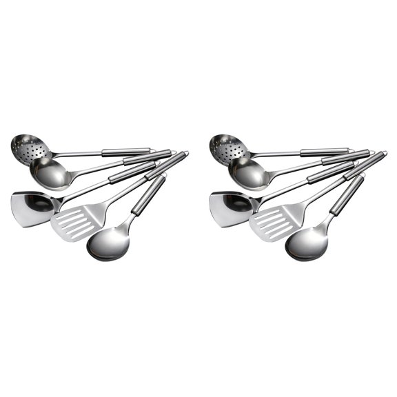 SUSHANG 5Pcs/set Stainless Steel Kitchen Cooking Tools Utensil Set Spatula Spoon Scoop 2PCS