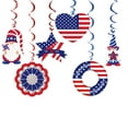 thumbnail image 1 of SUSHANG 6 Pcs Fourth Of July Decorations Hanging Swirl 4th of July Swirl Decorations Shiny Patriotic Party Decor Supplies Independence Day Hanging Paper Decor for Patriotic Party, 1 of 9