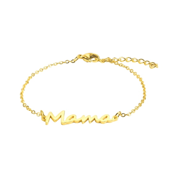 SUSHANG Alphabet Bracelet Mama Stainless Steel Alphabet Bracelet Mother'S Day Series Women'S Accessories
