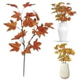 thumbnail image 1 of SUSHANG Artificial Maple Leaves Branches Fake Fall Leaves Stems Plants Outdoor Greenery for Home Kitchen Farmhouse Thanksgiving Table Centerpiece Fireplace Halloween Décor Orange, 1 of 4