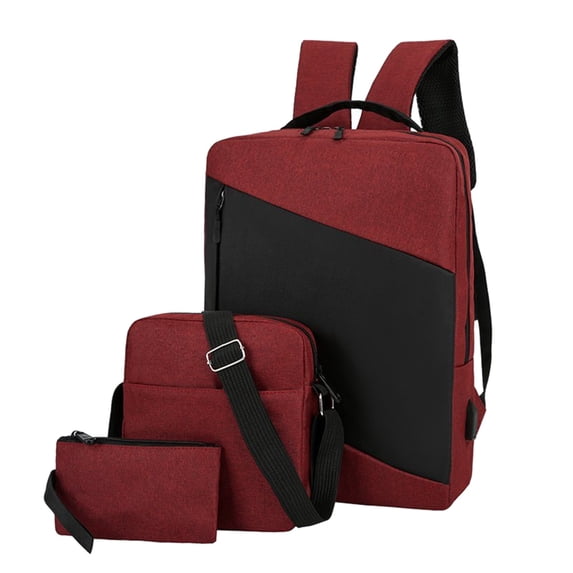 SUSHANG Backpack Three Piece Color Travel Bag Computer Business Bag Shoulder Casual Matching Bag Computer College Backpacks Nurse Bag Backbag Casual Daypack for Travel Black