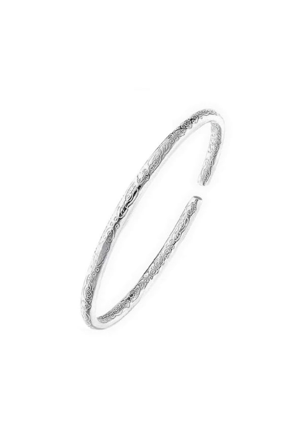 Bohemian Bracelet Beach Bracelet Solid Carved Bracelet Female White Copper Silver Plated Fashion Bracelet Gift