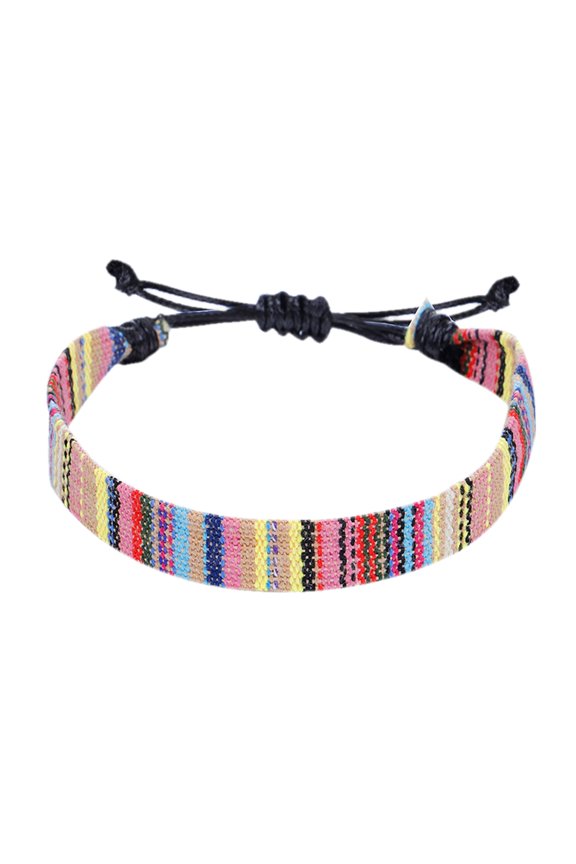 Boho Braided Bracelet 1PC Color Rope Woven Bracelet Adjustable Boho Surfer Bracelet for Men Women Thin String Rope Handmade Beach Bracelet Colorful Bracelet Bohemia Bracelet