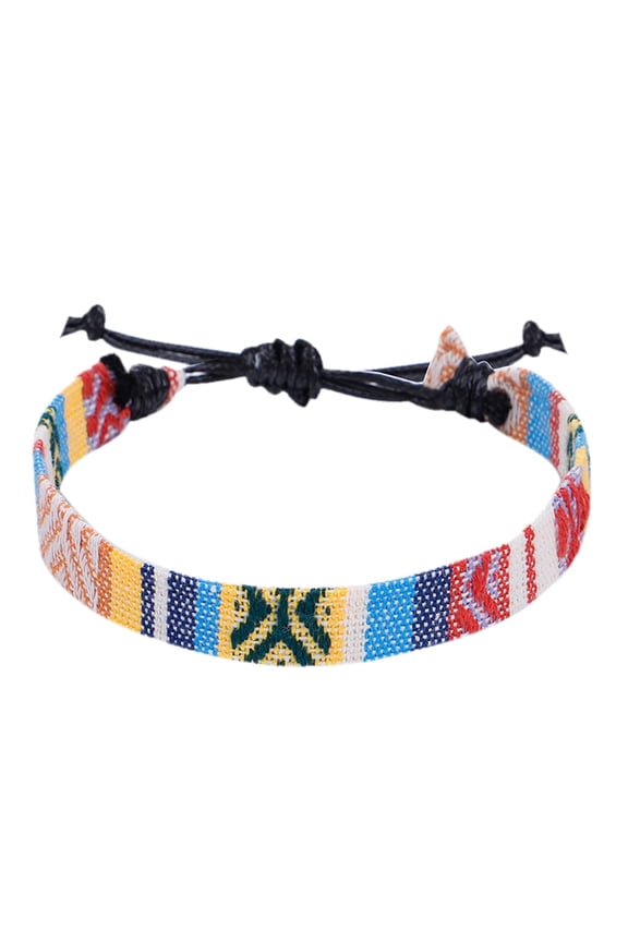 Boho Braided Bracelet 1PC Color Rope Woven Bracelet Adjustable Boho Surfer Bracelet for Men Women Thin String Rope Handmade Beach Bracelet Colorful Bracelet Bohemia Bracelet