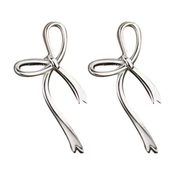 SUSHANG Bow Earrings 925 Sterling Silver Women'S Bow Earrings Bow Hanging Earrings