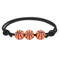 thumbnail image 1 of SUSHANG Bracelet Basketball Baseball Bracelet Wax Line Tennis Rugby Bracelet Boys Girls Sports Jewelry, 1 of 5
